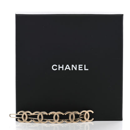 Chanel Metal CC Hair Clip Barrette Gold 4 of 4