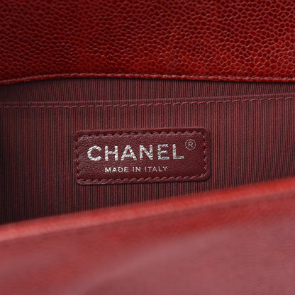 Chanel Caviar Quilted Medium Boy Flap Red 6 of 12