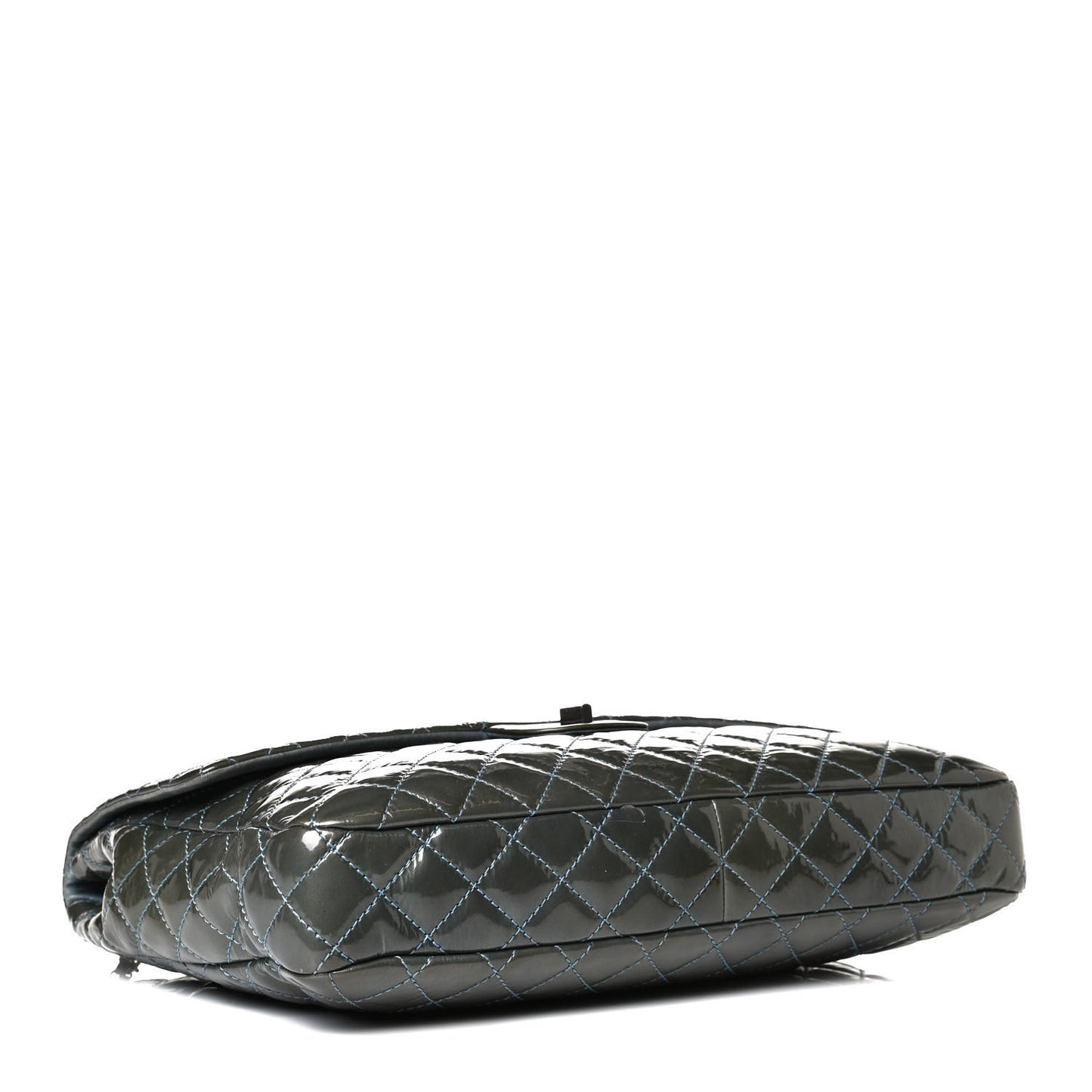 Patent Quilted Reissue XL Maxi Flap Grey