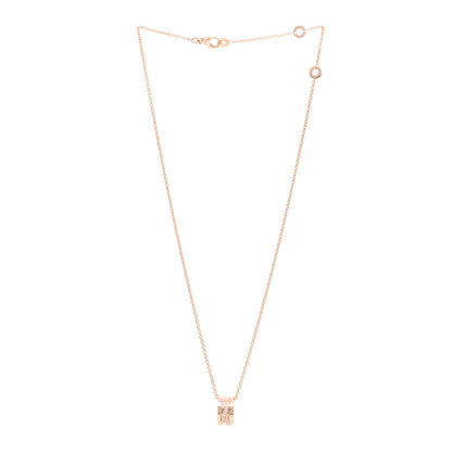 Bulgari 18K Rose Gold Diamond B.Zero1 Legend Pendant Necklace 3 of 4