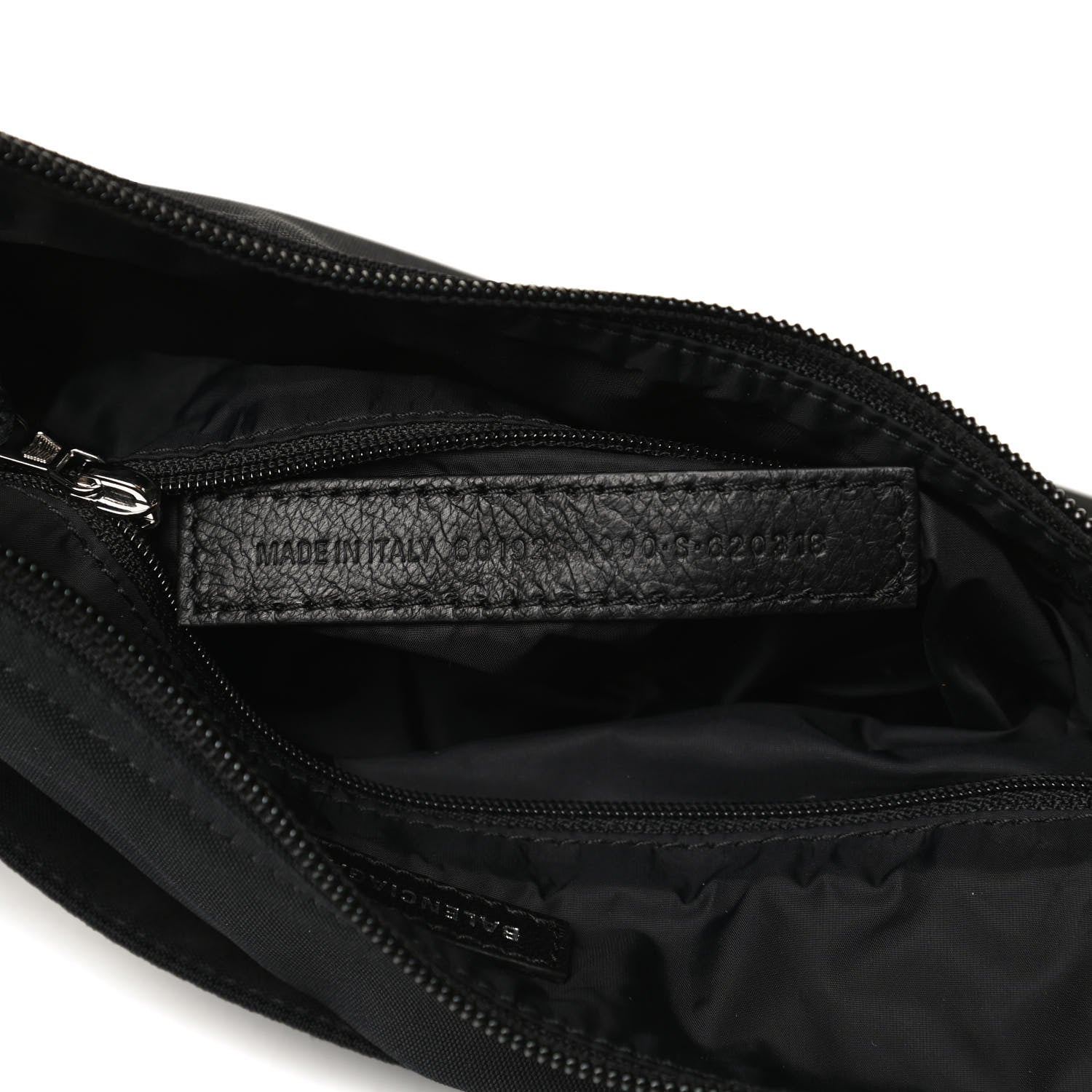 Balenciaga Recycled Sport Nylon Logo Embroidered Wheel Sling Bag Black White 6 of 10