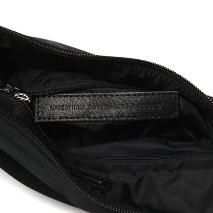 Balenciaga Recycled Sport Nylon Logo Embroidered Wheel Sling Bag Black White 6 of 10