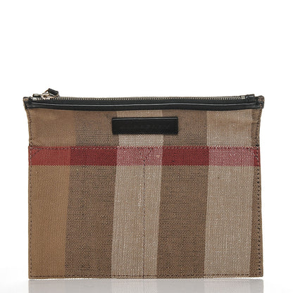 Burberry Canvas Mega Check Medium Ashby Hobo Black 7 of 7