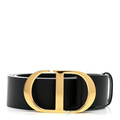 Christian Dior Calfskin 30 Montaigne Belt 90 36 Black 1 of 6