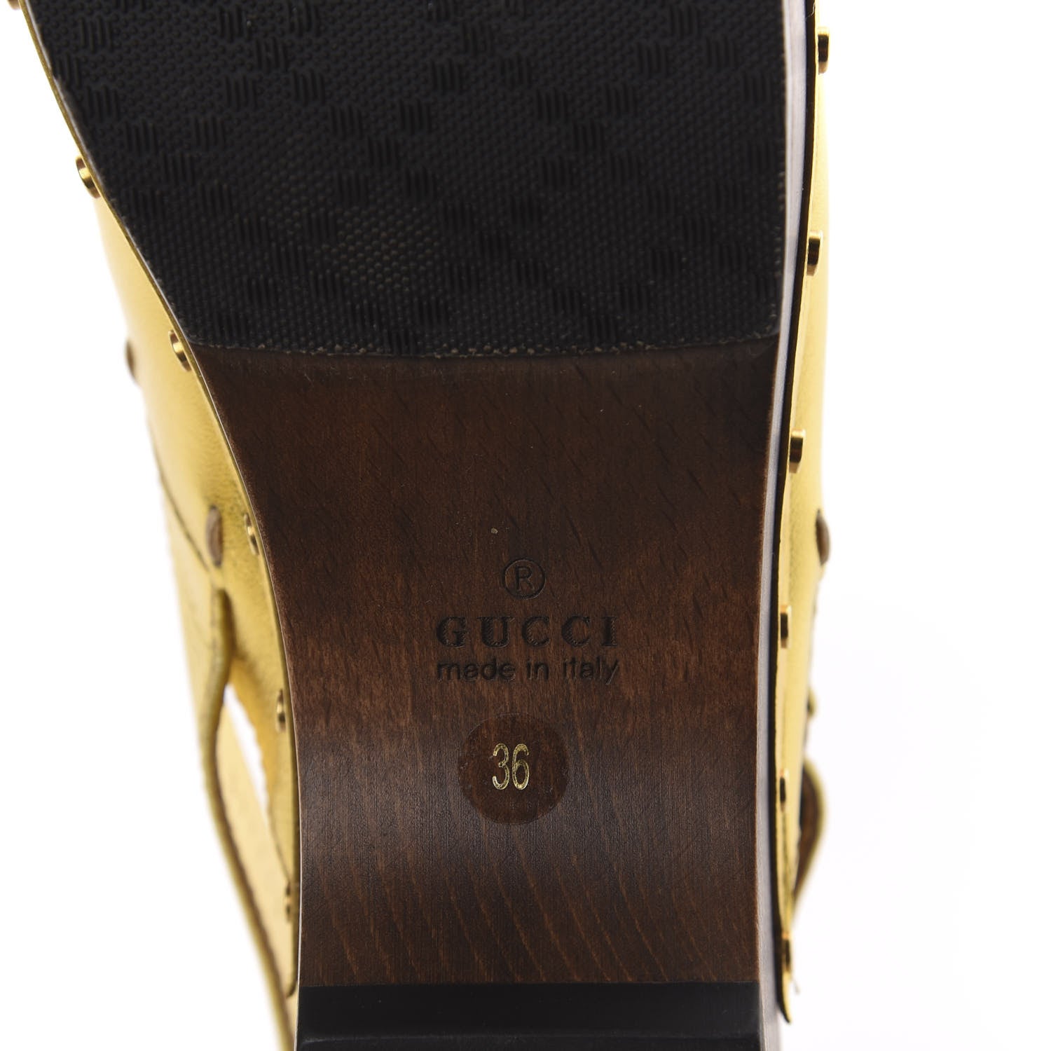 Gucci Metallic Nappa Horsebit Amstel Slingback Clogs 36 Oro Vecchio 5 of 7