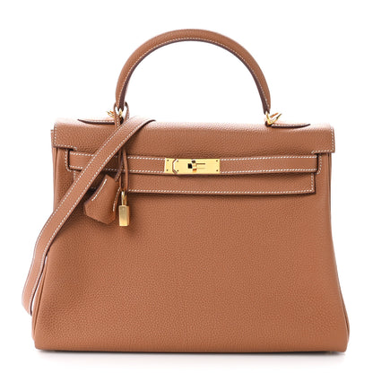 Hermes Togo Kelly Retourne 32 Gold 1 of 11