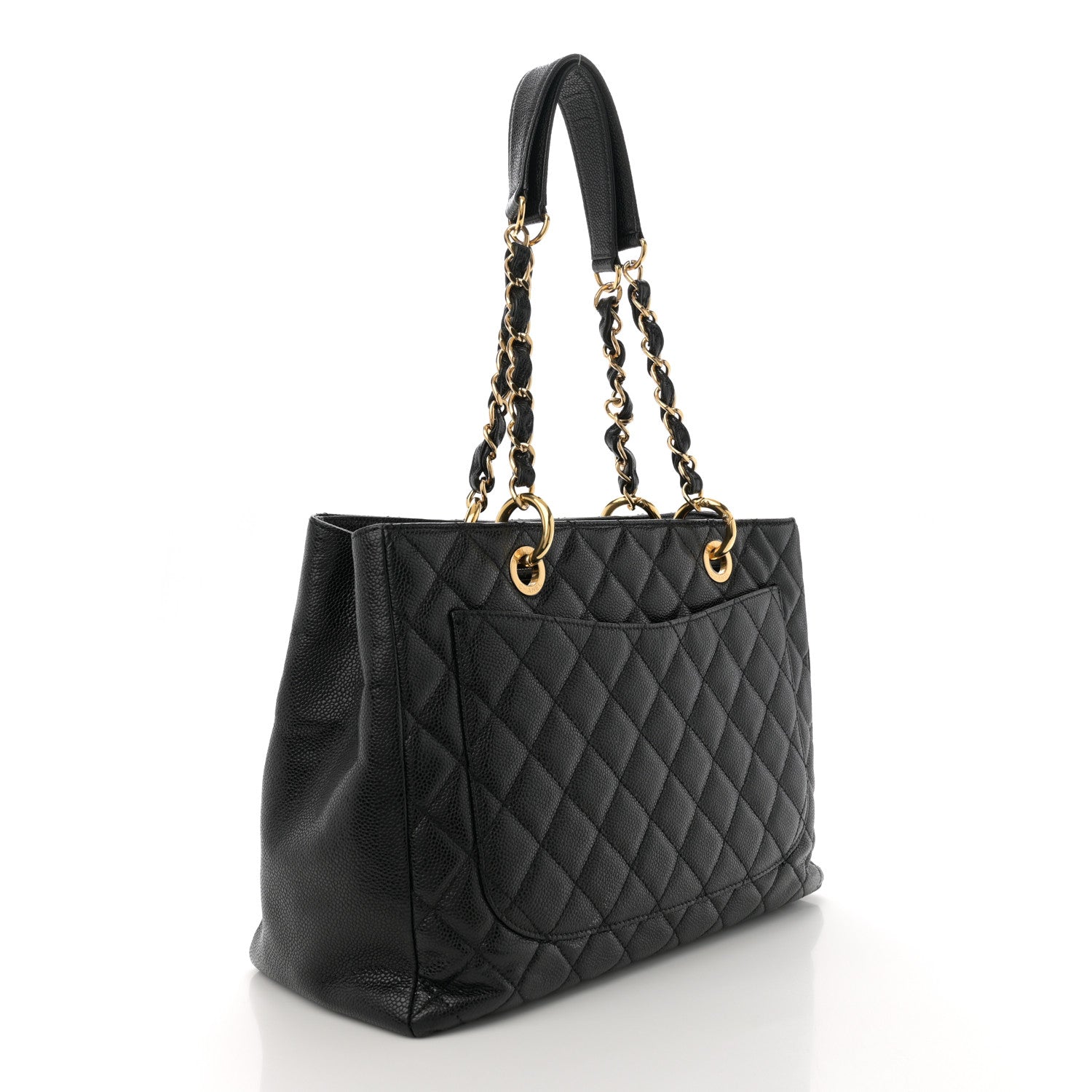 Chanel Caviar Quilted Grand Shopping Tote GST Black 3 of 10