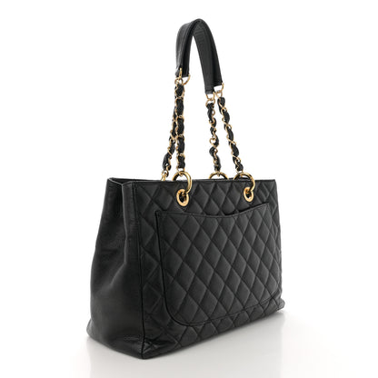 Chanel Caviar Quilted Grand Shopping Tote GST Black 3 of 10
