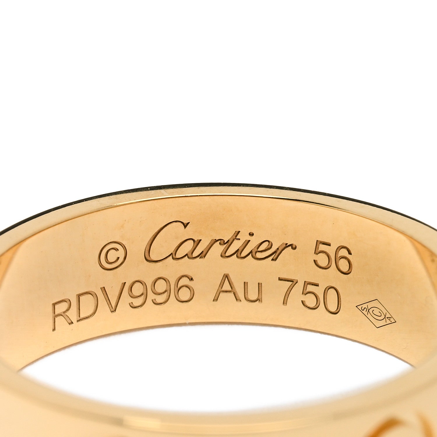 Cartier 18K Yellow Gold 5.5mm LOVE Ring 56 7.5 4 of 4