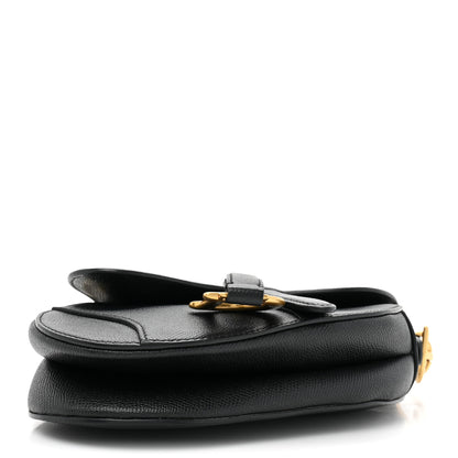 Christian Dior Grained Calfskin Mini Saddle Bag Black 4 of 9