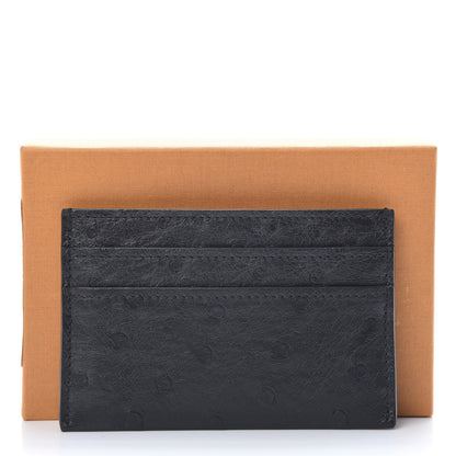 Louis Vuitton Ostrich Double Card Holder Black 8 of 8