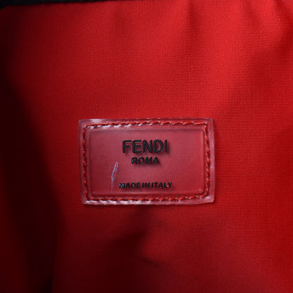 Fendi Fabric Jacquard Cuoio Romano Vitello Pequin Bi-Color FF 1974 Embossed Mon Tresor Holdall Bag Tobacco Moro Rosso Malboro Maya Black 8 of 12