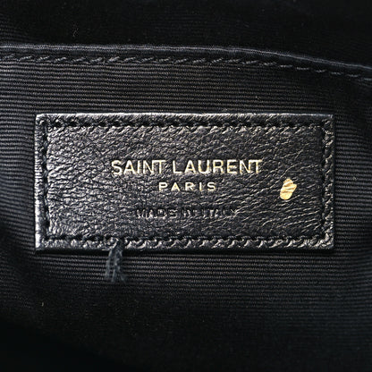 Saint Laurent Calfskin Matelasse Monogram Lou Camera Bag Deep Marine 6 of 11