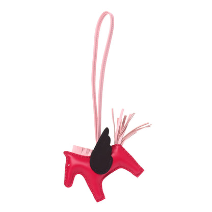 Hermes Milo Lambskin Grigri Rodeo Pegase Horse Bag Charm PM Framboise Rose Sakura Rouge Sellier 1 of 4