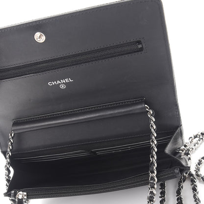 Chanel Caviar Timeless CC Wallet On Chain WOC Black 5 of 10