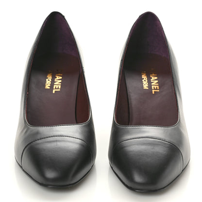 Chanel Lambskin Cap Toe CC Uniform Pumps 39 Black 2 of 10