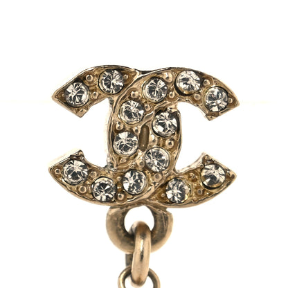Chanel Crystal Pearl CC Drop Earrings Gold 5 of 5