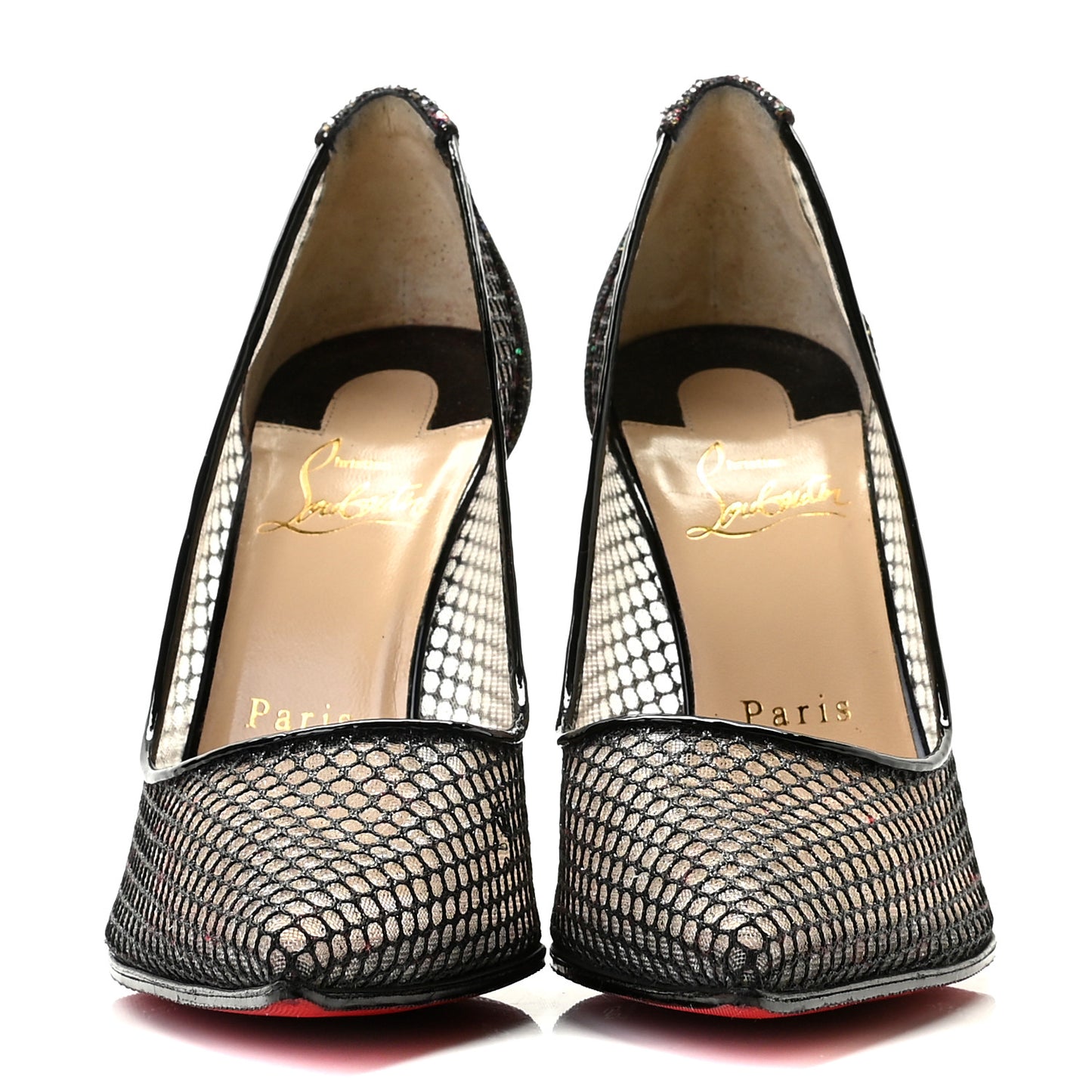 Fishnet Glitter Follies Lace 100 Pumps 37.5 Black
