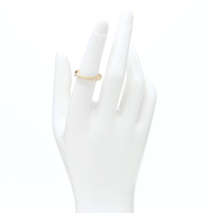 Tiffany 18K Yellow Gold Diamond .50ctw Half Circle Band Ring 53 6.25 2 of 5