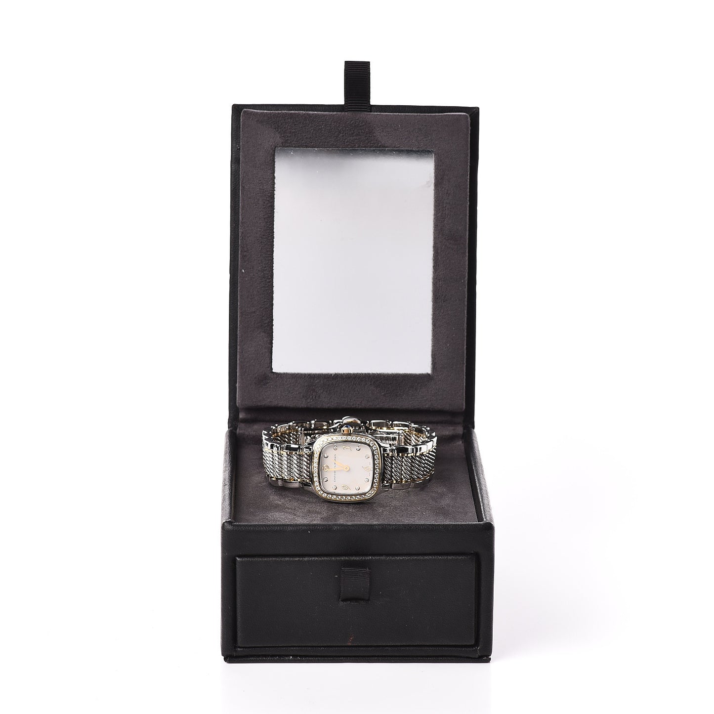 Stainless Steel 18K Yellow Gold Diamond Mother of Pearl 25mm Thoroughbred Quartz Watch