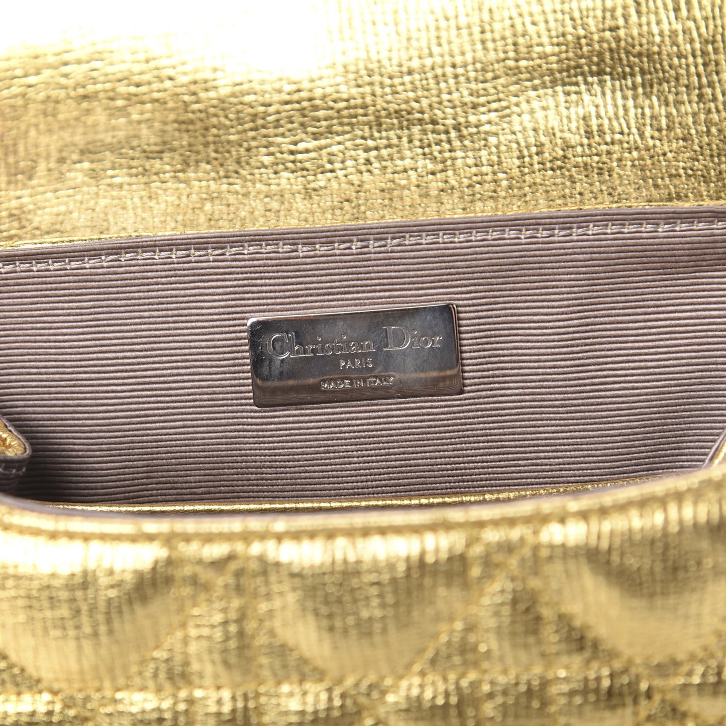 Metallic Grained Calfskin Small Stardust Backpack Gold