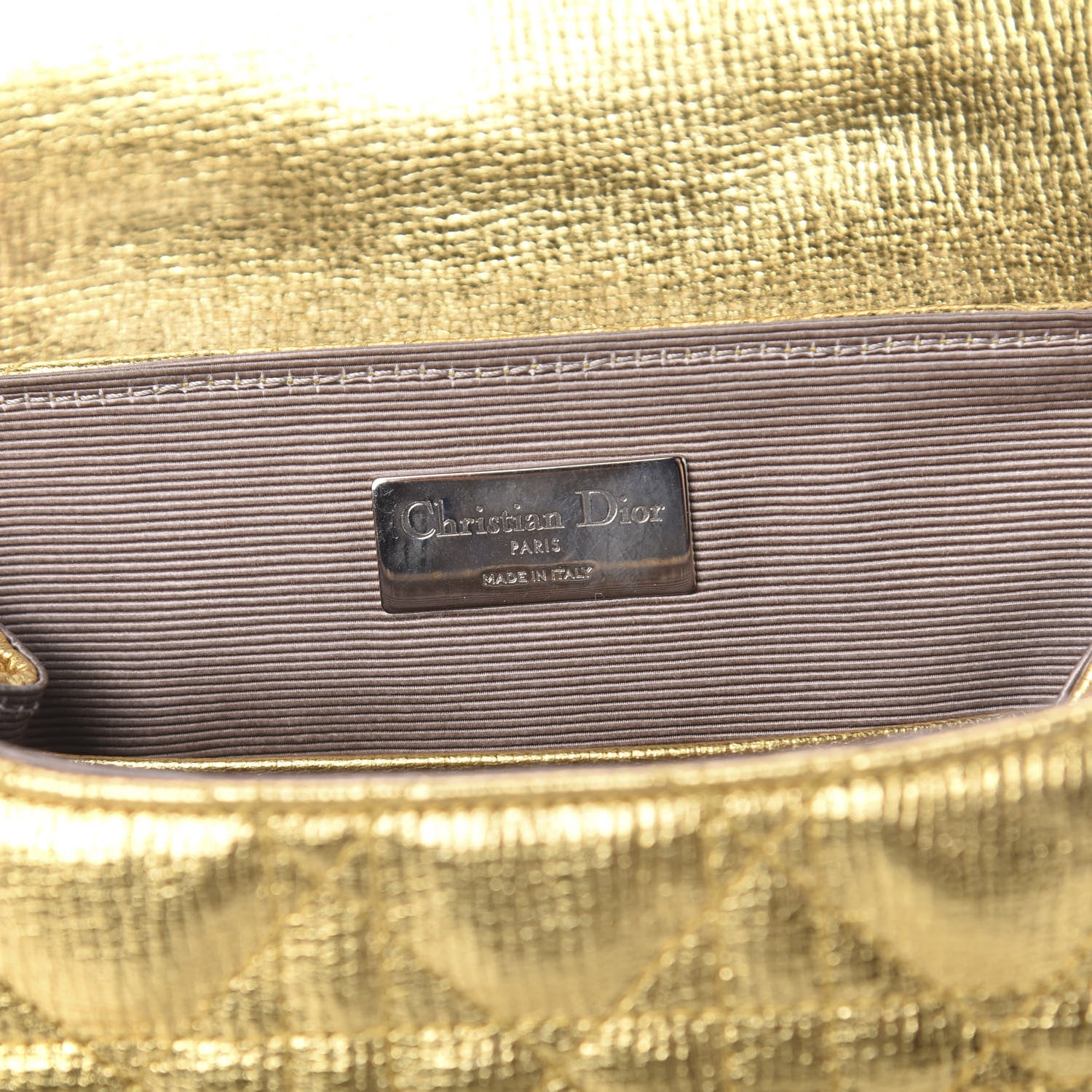 Christian Dior Metallic Grained Calfskin Small Stardust Backpack Gold 7 of 8