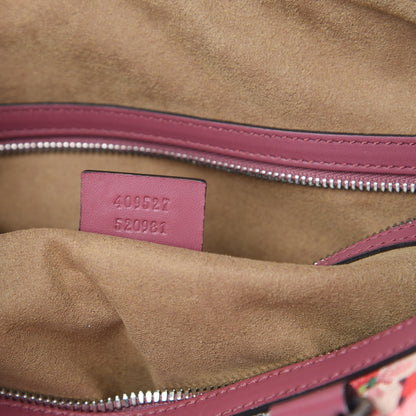 Gucci GG Supreme Monogram Blooms Medium Boston Beige Multicolor Dry Rose 8 of 16