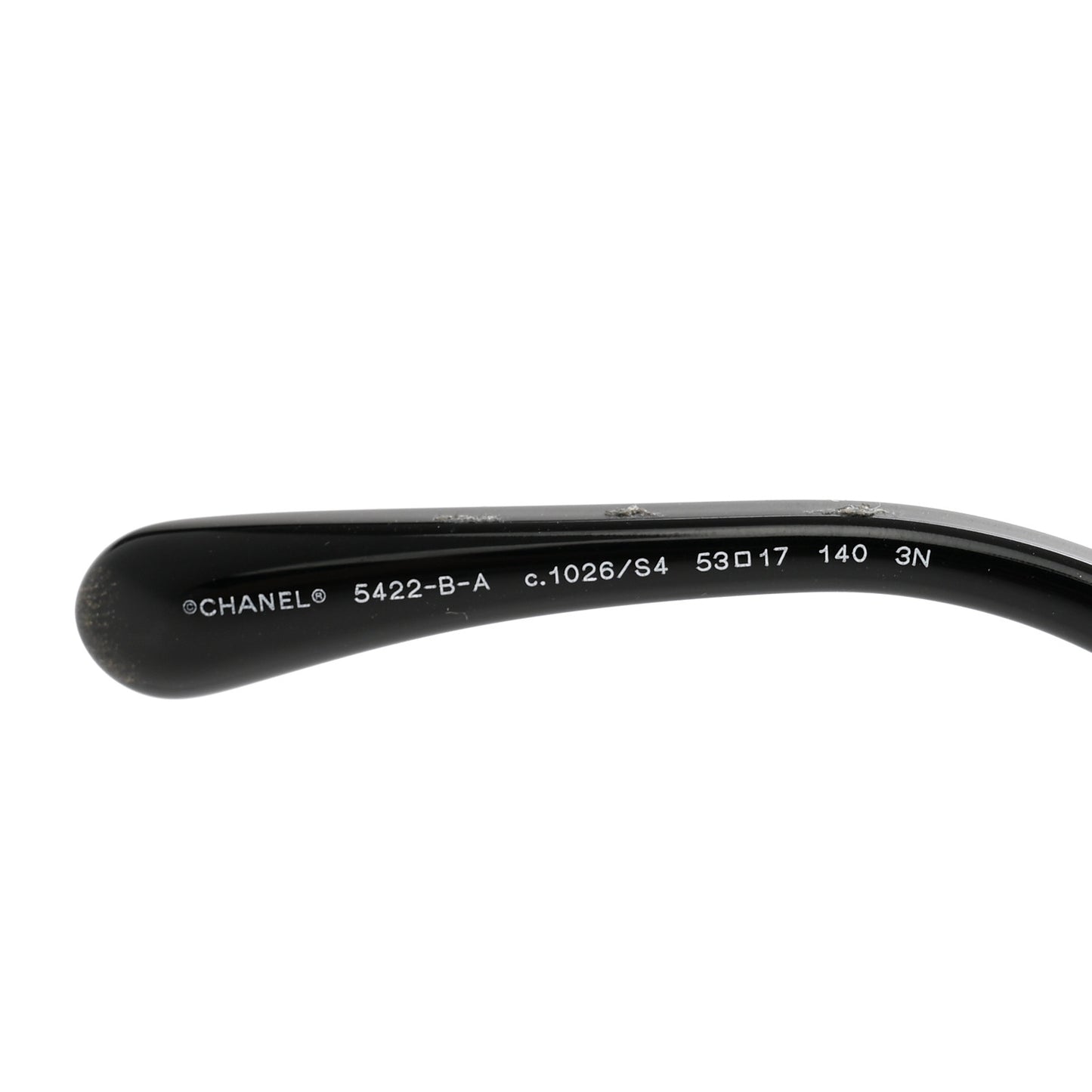 Acetate Strass Square Sunglasses 5422-B-A Black White