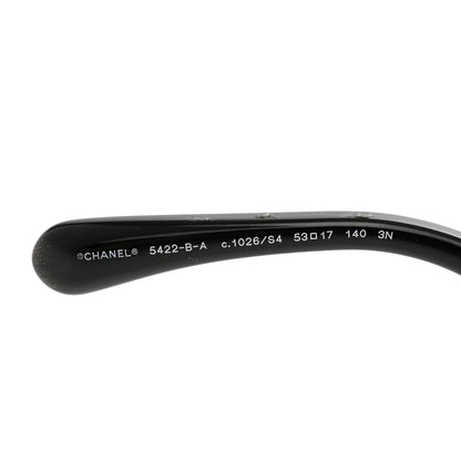 Chanel Acetate Strass Square Sunglasses 5422-B-A Black White 5 of 8