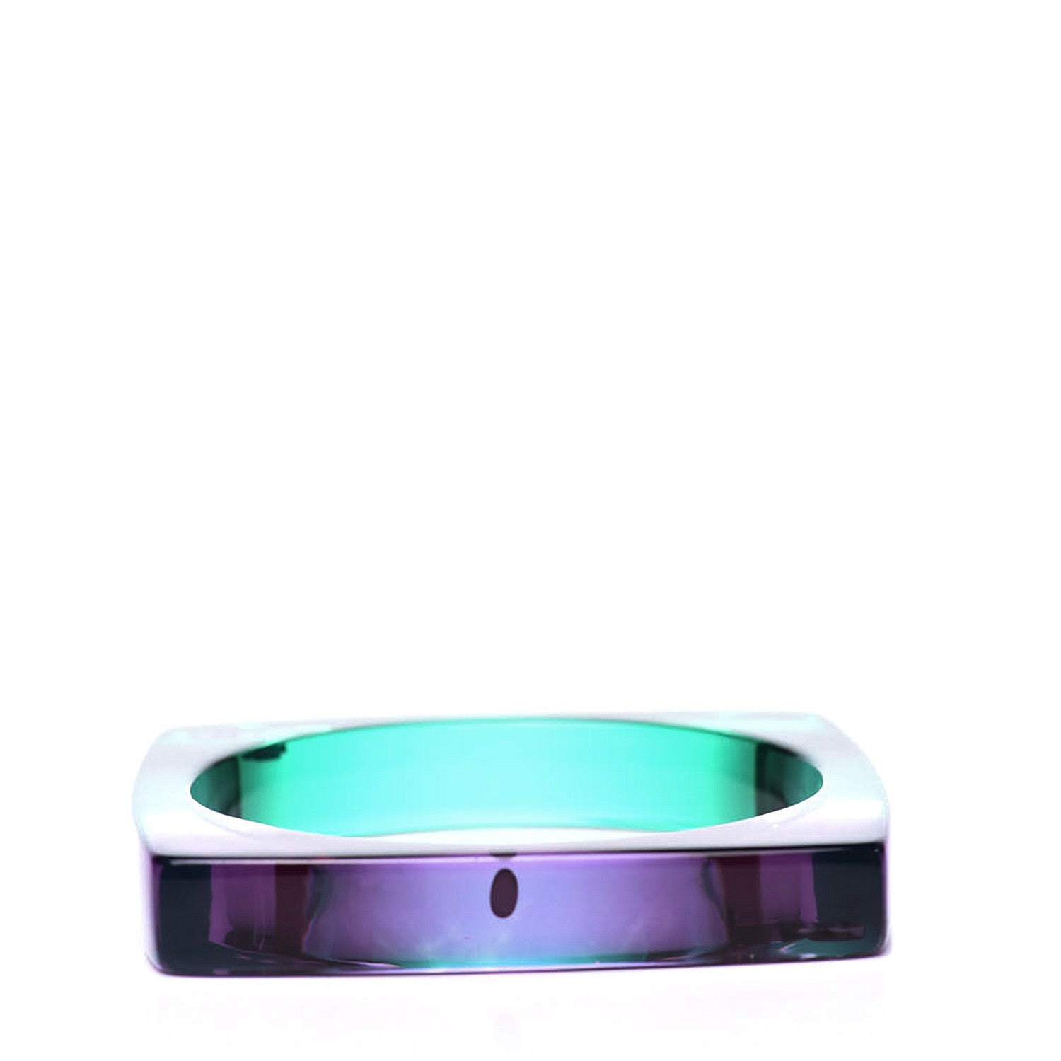 Chanel Resin CC Square Bangle Green Purple 2 of 7
