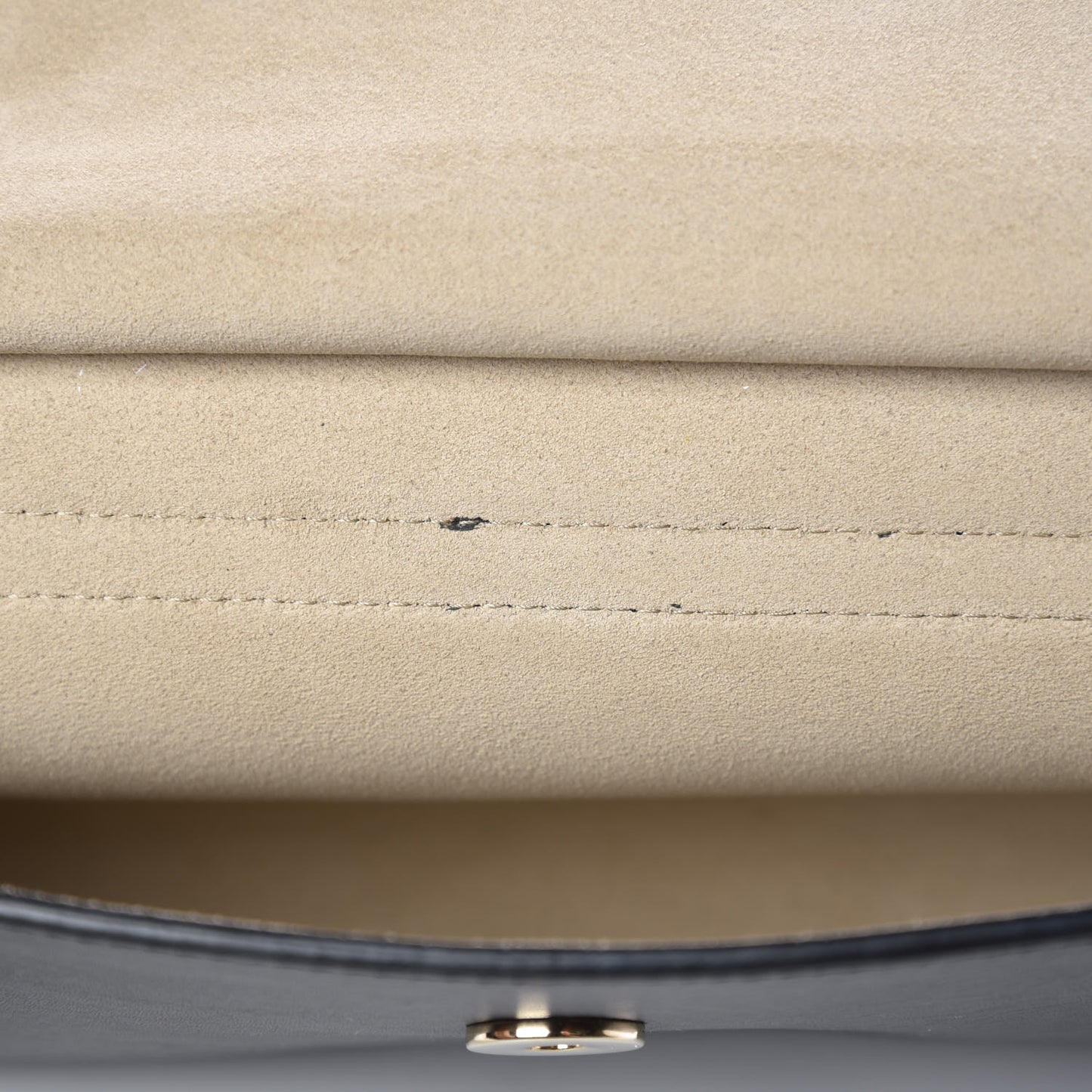 Suede Calfskin Faye Clutch Black
