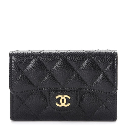 Chanel Caviar Quilted Flap Card Holder Black 1 of 9