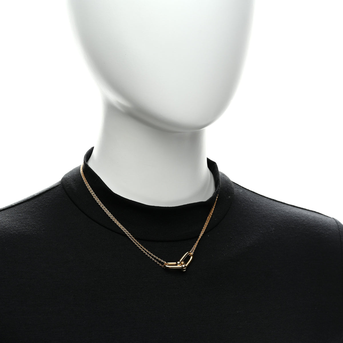 Tiffany 18K Yellow Gold HardWear Double Link Pendant Necklace 2 of 6