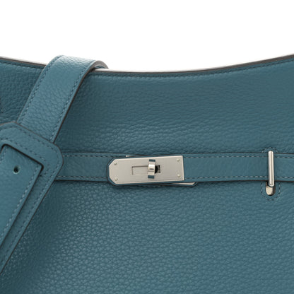 Hermes Taurillon Clemence Jypsiere 28 Bleu Izmir 8 of 11