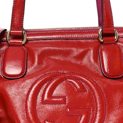 Gucci Vernice Naplack Small Soho Top Handle Satchel Uniform Red 8 of 10
