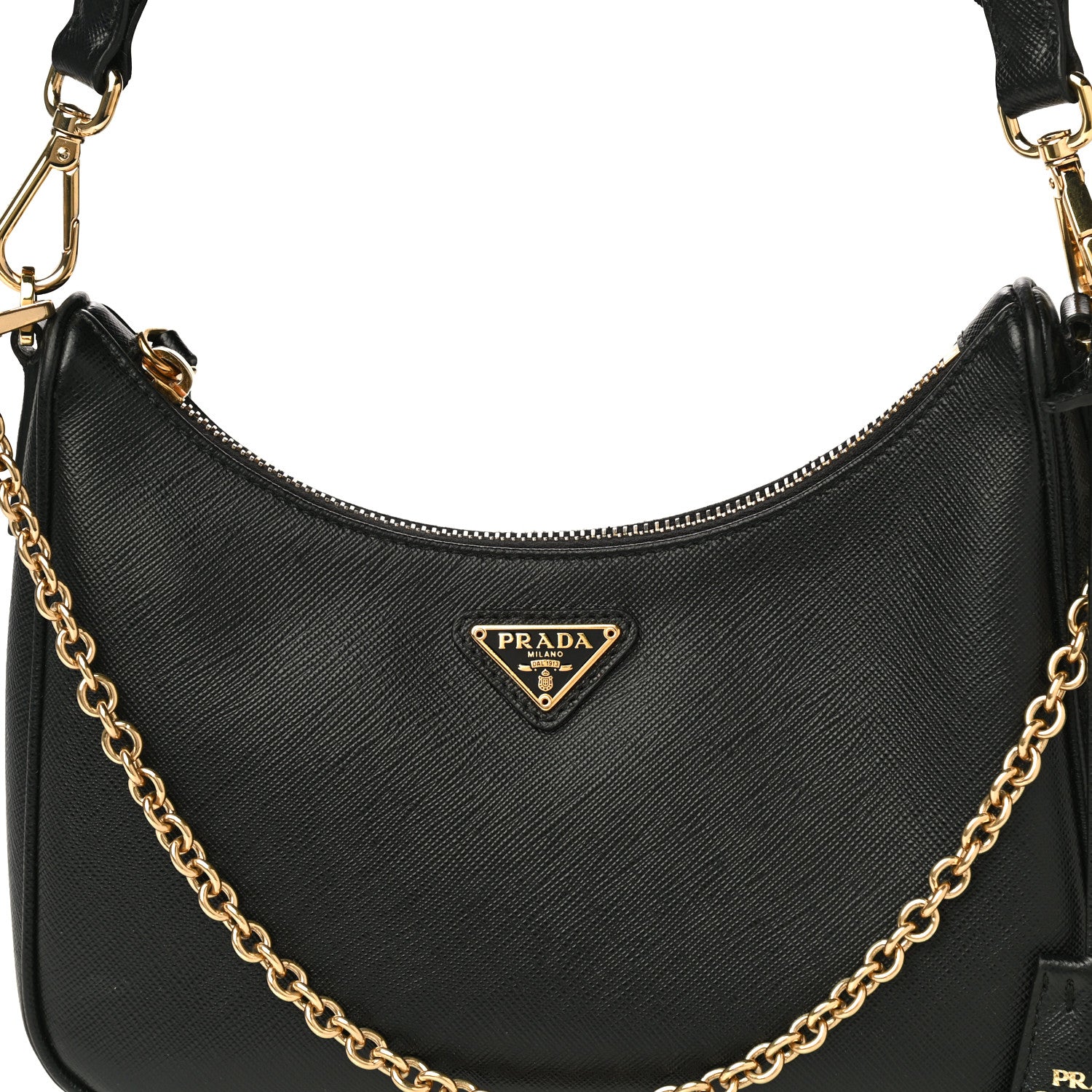 Prada Saffiano Lux Re-Edition 2005 Shoulder Bag Black 7 of 13