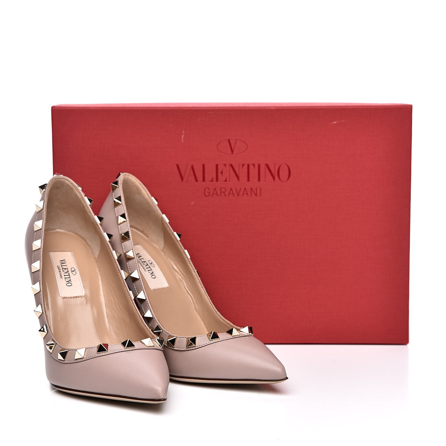 Nappa Rockstud 100mm Pumps 35 Poudre