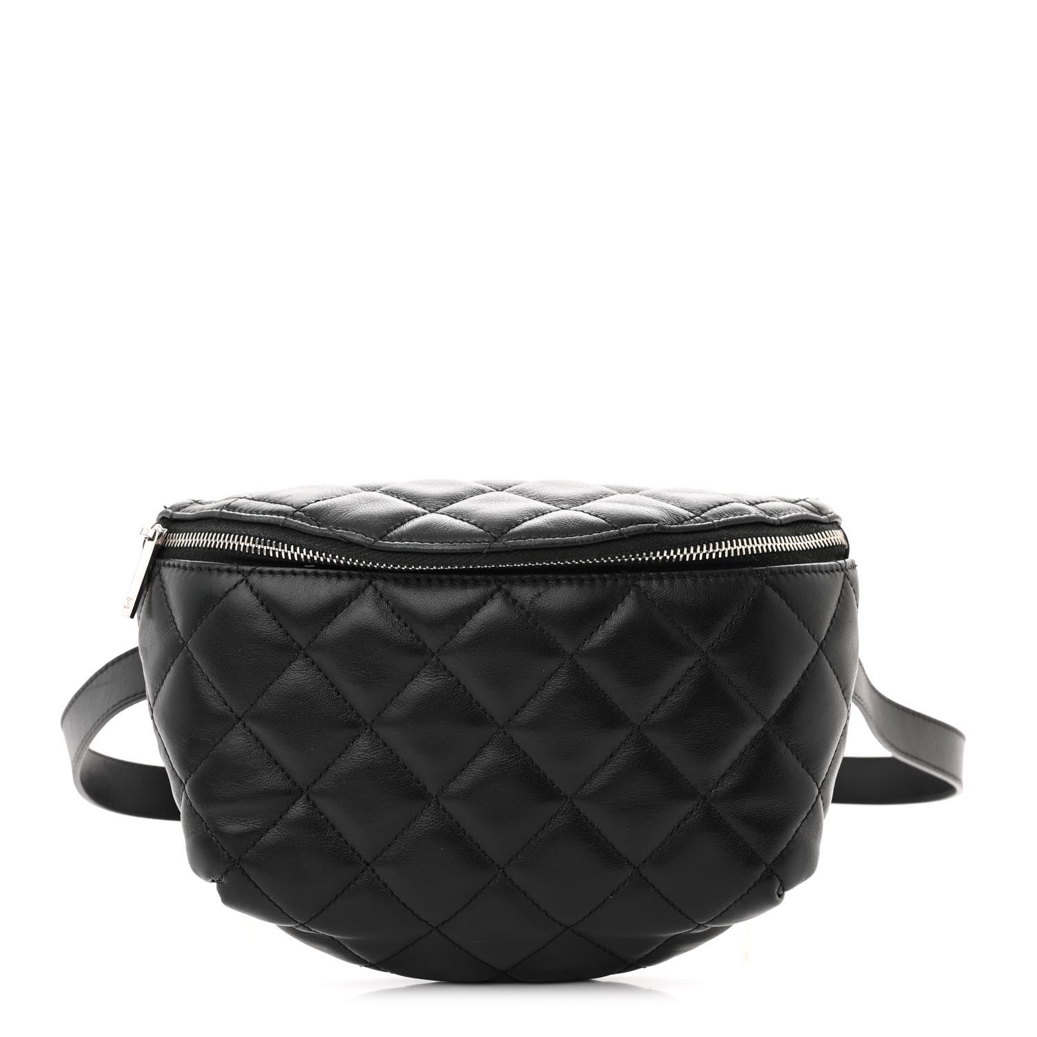 Chanel Calfskin Quilted Waist Belt Bag Black 1 of 15