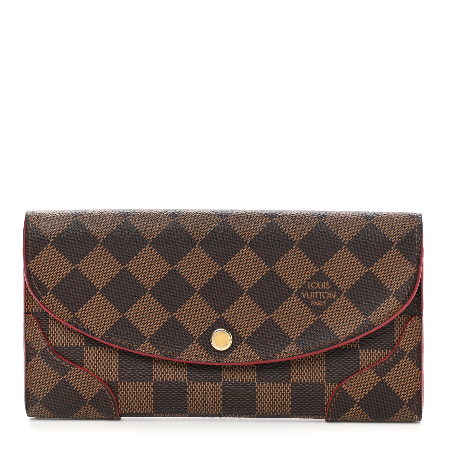 Louis Vuitton Damier Ebene Caissa Wallet Cherry 1 of 6