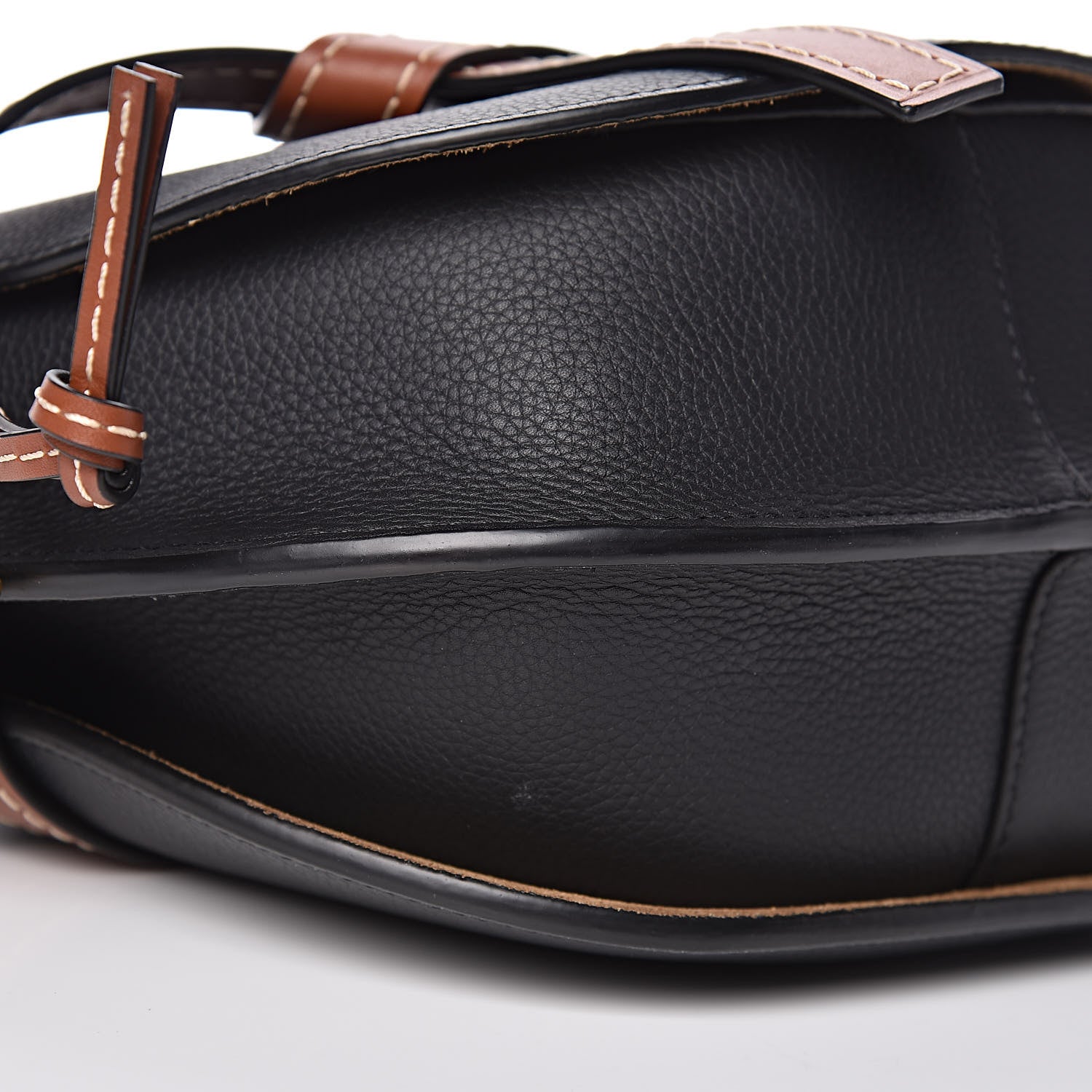 Loewe Grained Calfskin Small Gate Crossbody Bag Pecan Black 7 of 9