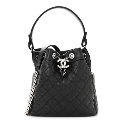 Chanel Caviar Quilted Small Chain Bucket Bag Black 1 of 14