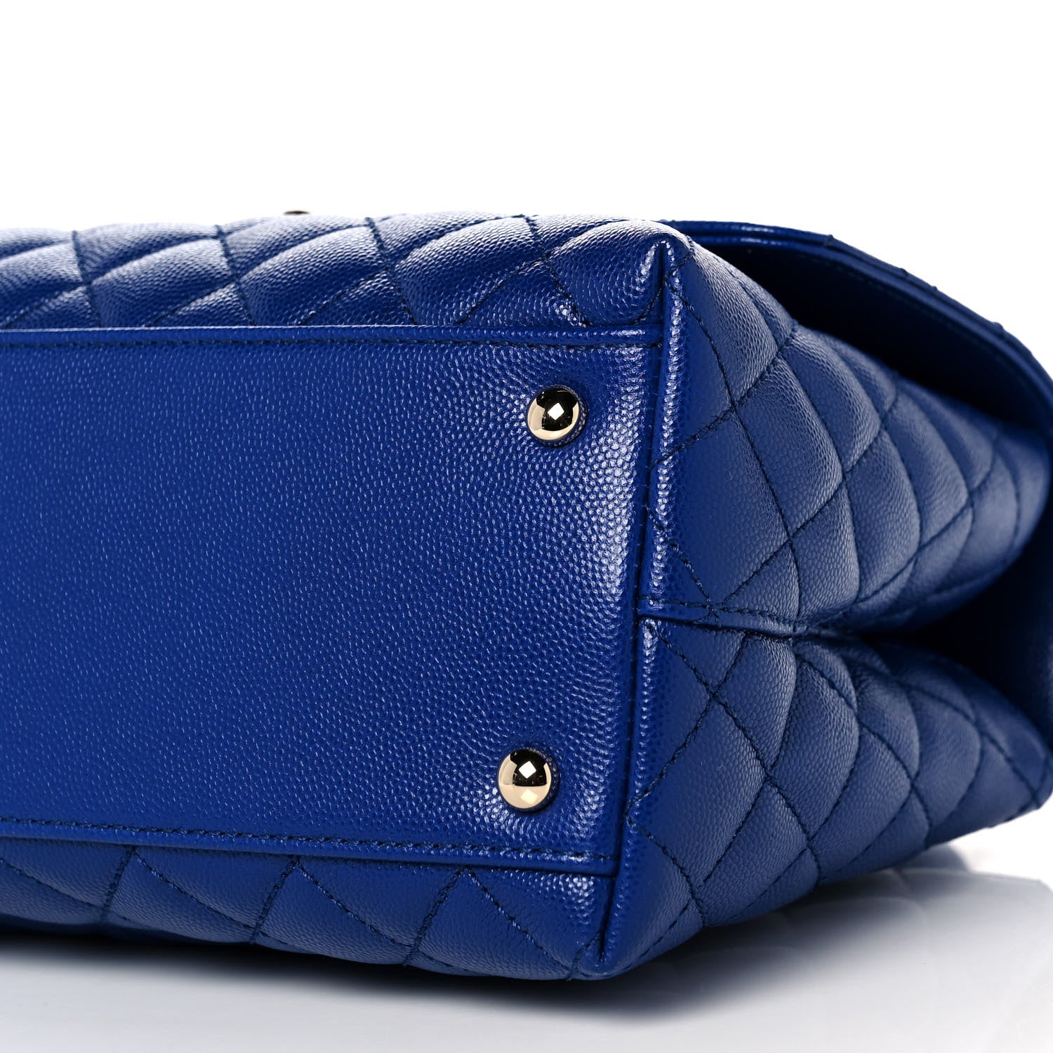 Chanel Caviar Quilted Small Coco Handle Flap Dark Blue 9 of 9