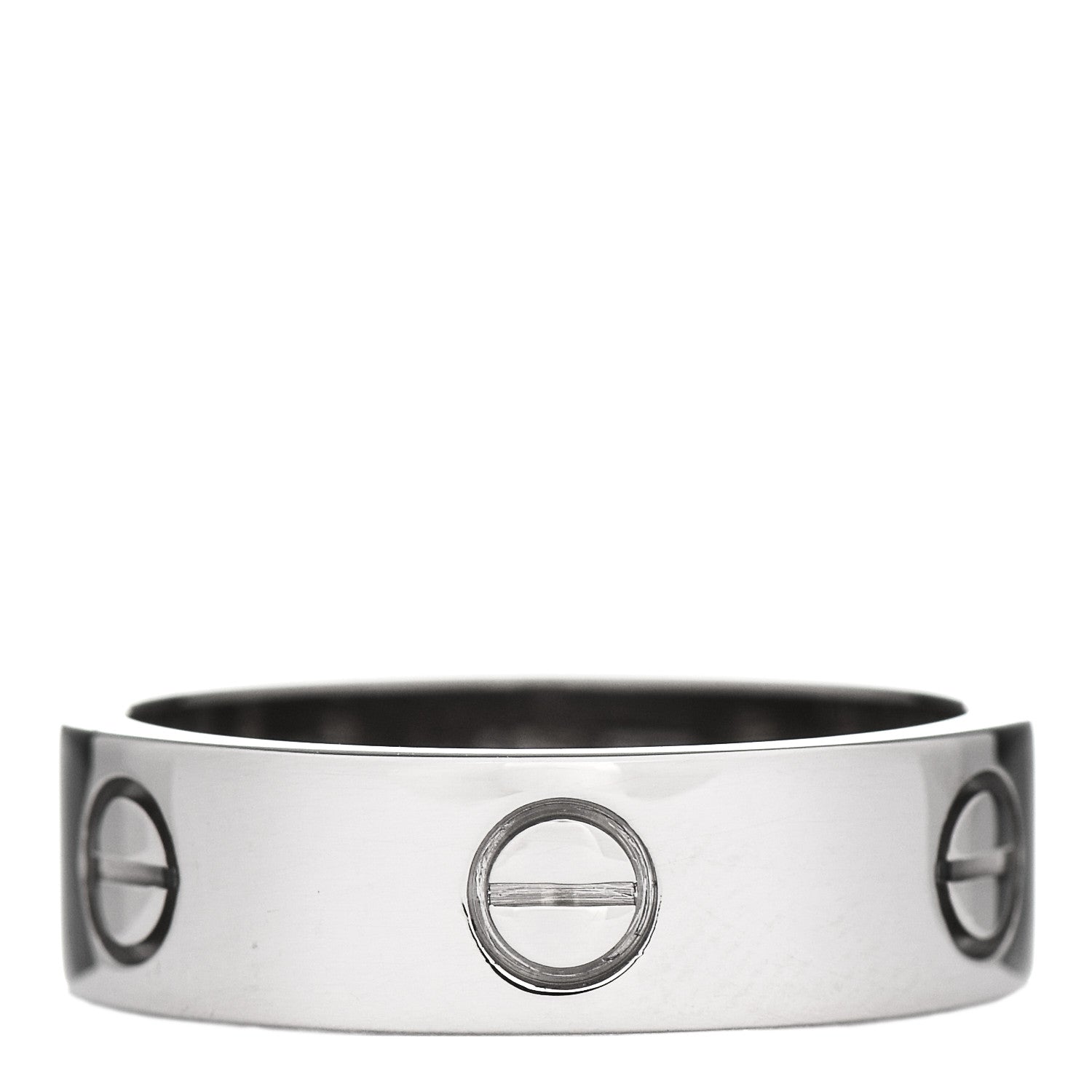 Cartier 18K White Gold 6mm LOVE Ring 58 8.25 1 of 5