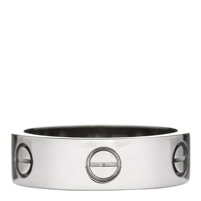Cartier 18K White Gold 6mm LOVE Ring 58 8.25 1 of 5
