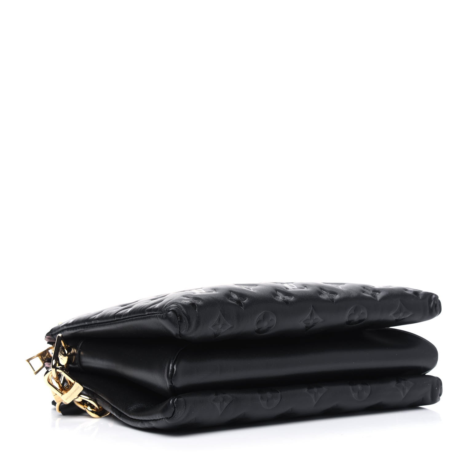 Louis Vuitton Lambskin Embossed Monogram Coussin PM Black 4 of 4
