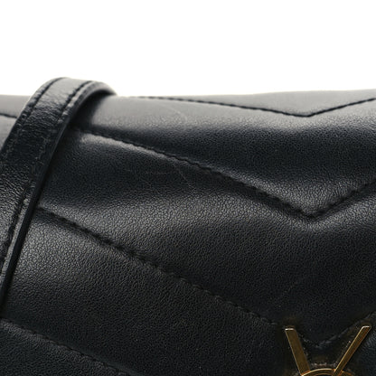 Saint Laurent Calfskin Y Quilted Monogram Toy Loulou Crossbody Bag Black 8 of 10