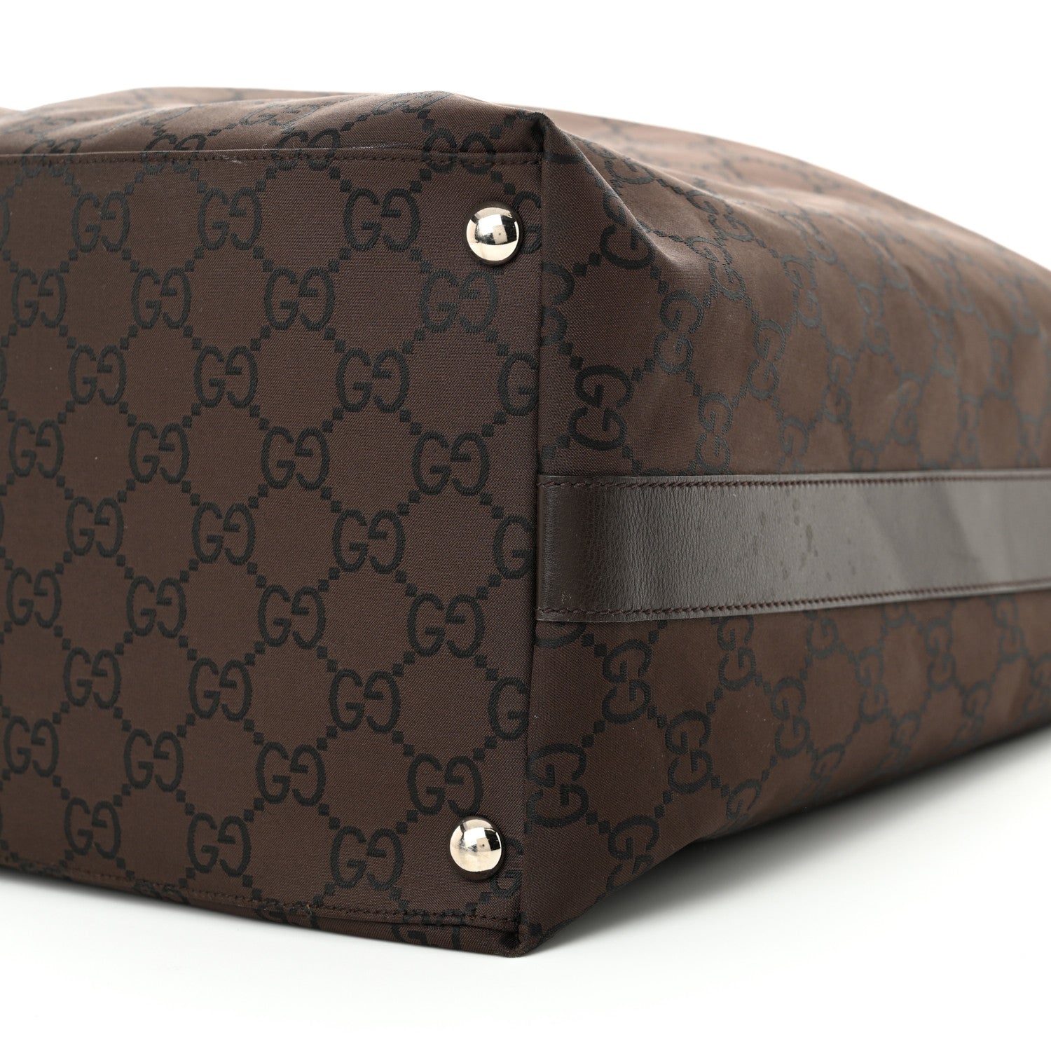 Gucci Nylon Monogram Extra Large Hobo Dark Brown 10 of 13