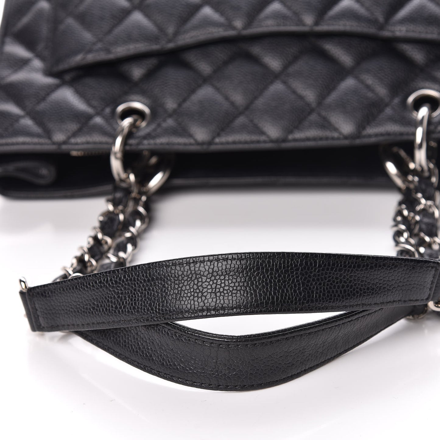 Caviar Quilted Grand Shopping Tote GST Black
