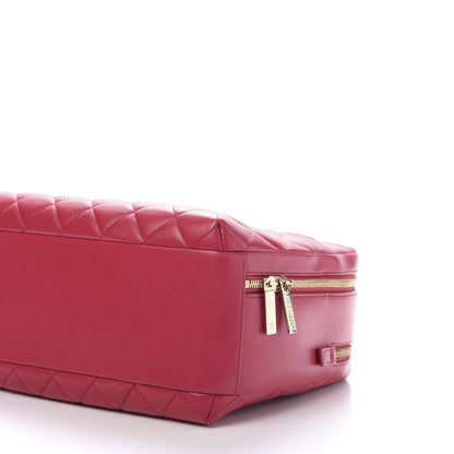 Chanel Lambskin Quilted Large Trendy CC Bowling Bag Dark Pink 8 of 9