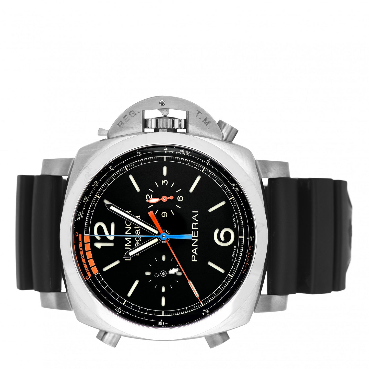 Titanium Rubber 47mm Luminor 1950 Flyback Automatic Watch Black PAM00526